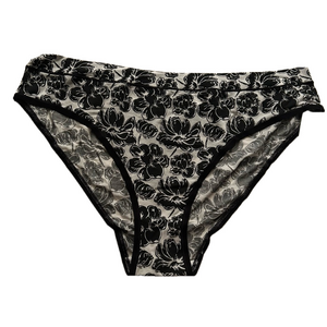 Tommy John Second Skin Etched Floral Print Cheeky Underwear Black White XXL NWT